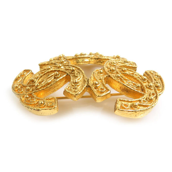 CHANEL Coco Mark Metal Gold Brooch for Women e60664a - Picture 4 of 5